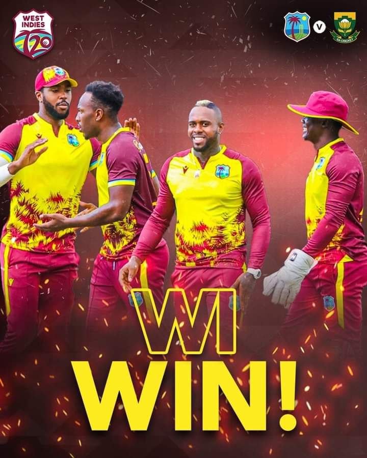WEST INDIES BEAT SOUTH AFRICA BY 28 RUNS IN T20I